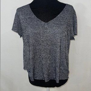 Grey V-neck TOp